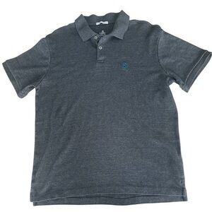 Rugby University Liquid Touch Short Sleeve Polo - Mens Size Medium- Dark Gray